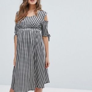 ASOS Bluebelle maternity gingham skater dress 12